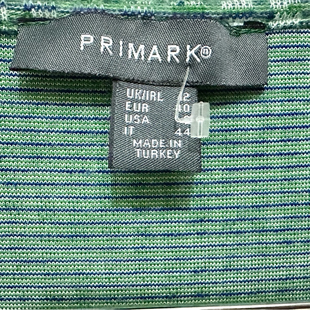 046 Primark | NWOT Turkey Green Textured Knit Square Neck Midi Dress (Size 8) - Picture 4 of 9